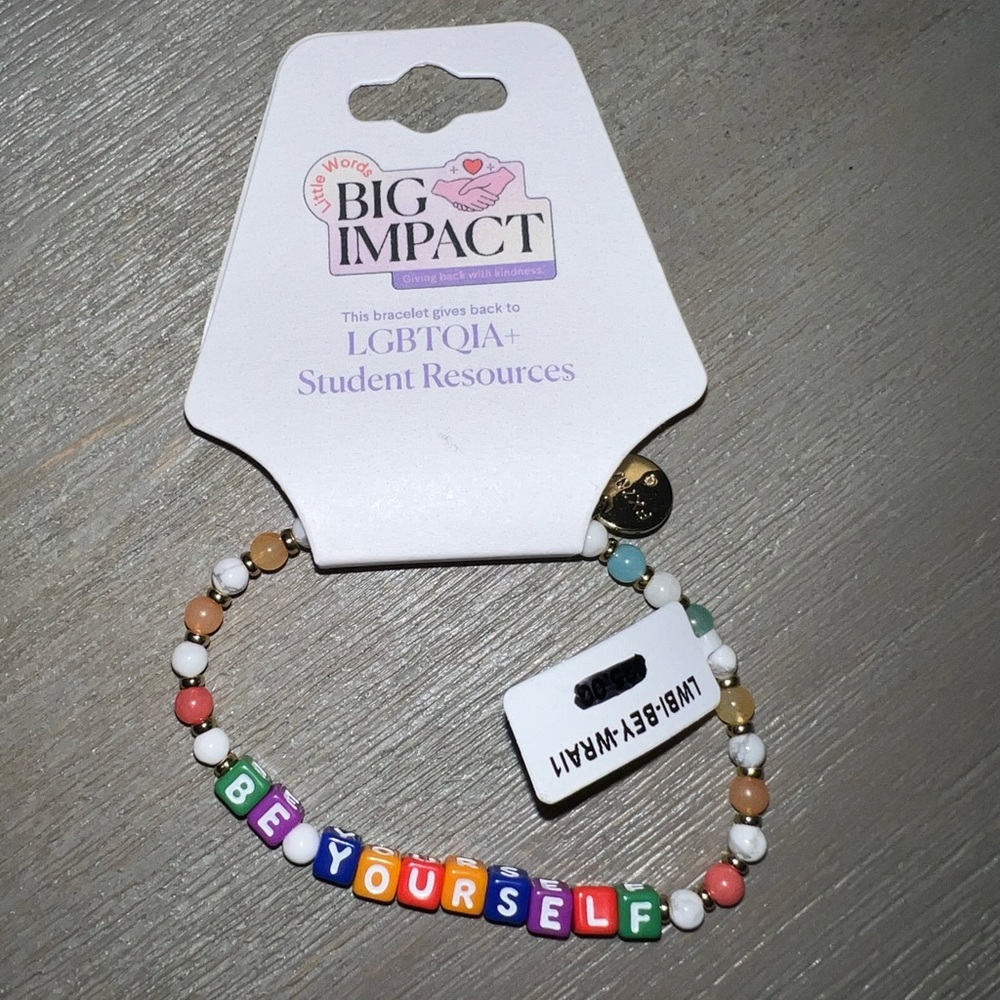 NWT Pride “Be Yourself” Little Words Project bracelet size s/m